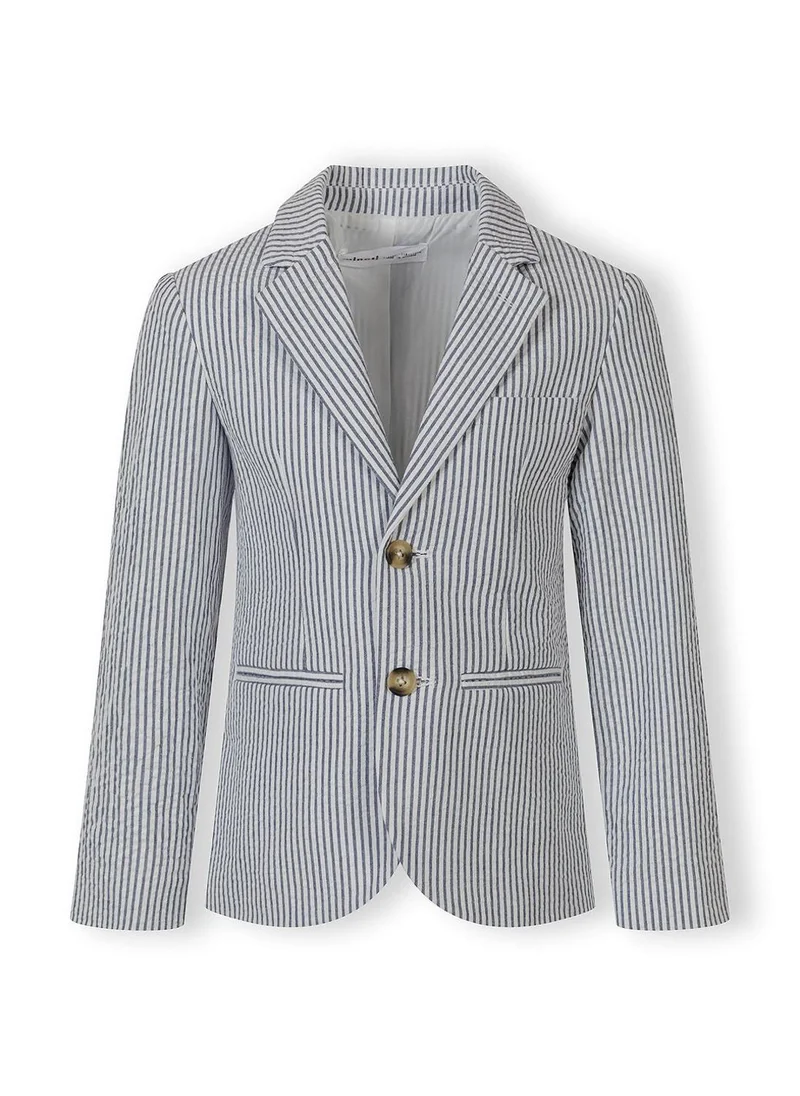مينوتي Boys tailored cotton blazer navy blue striped 3-15 years
